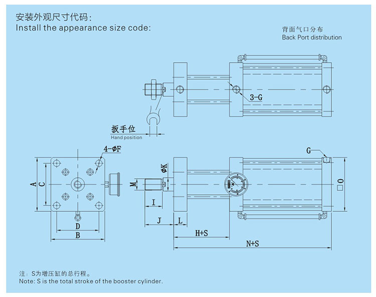 JRG複合式迷你型氣液增壓缸設計圖（tú）
